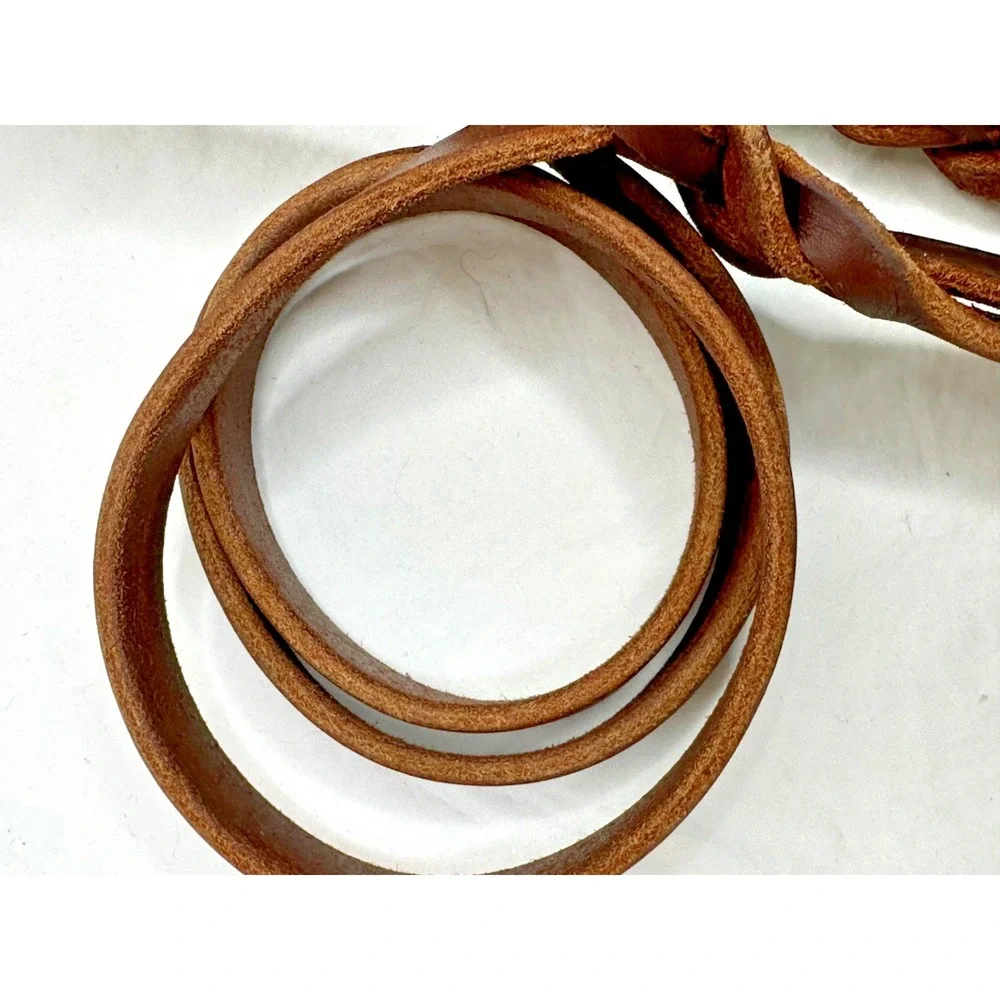 Genuine Leather Dog leash Braided Oiled Heavy Duty 61 in